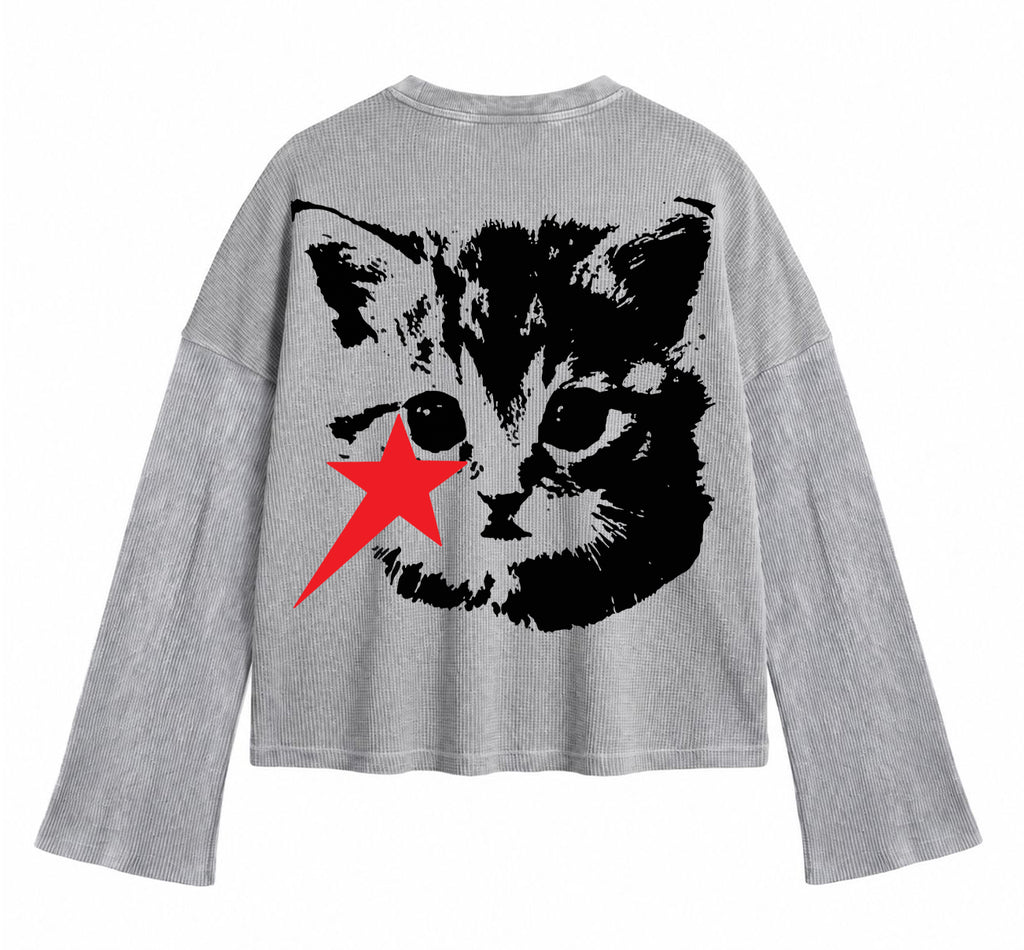Cosmic Cat Waffle Tee