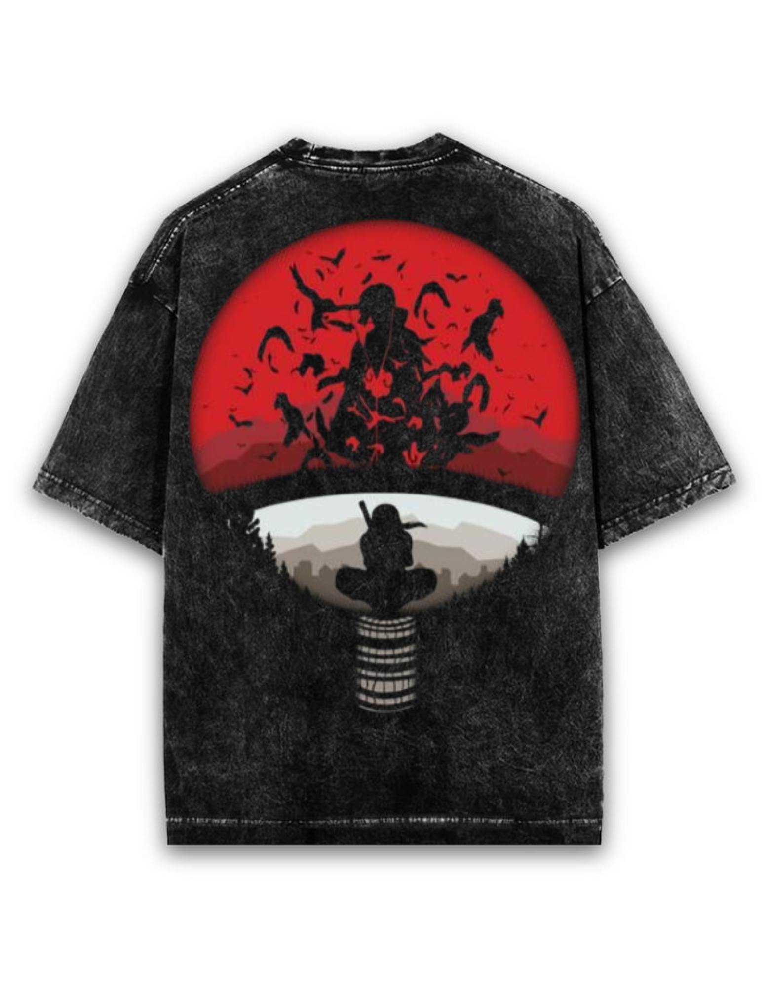 Itachi Uchiha Acid wash  Oversized T-Shirt